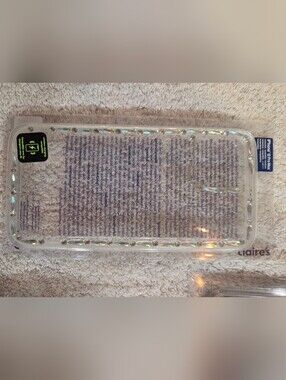 Claire's Iridescent Crystal-Trim Clear Phone Case